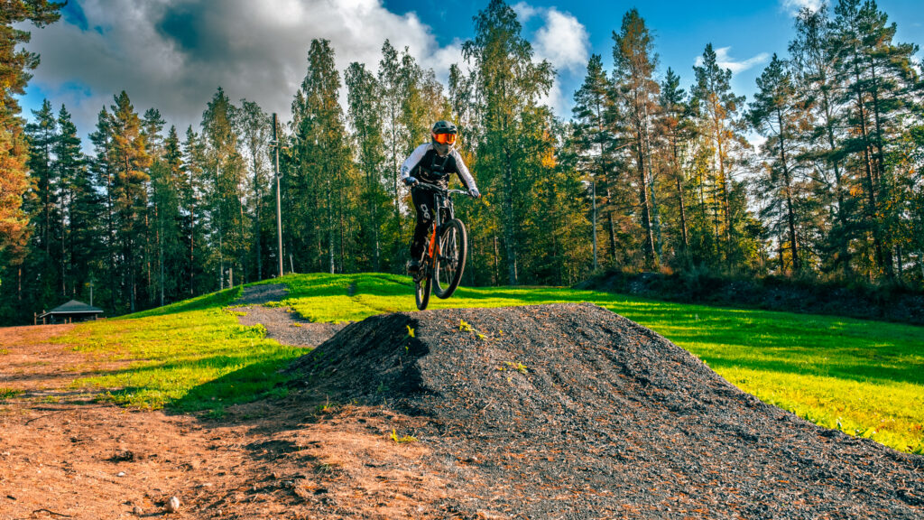 biker jumping
